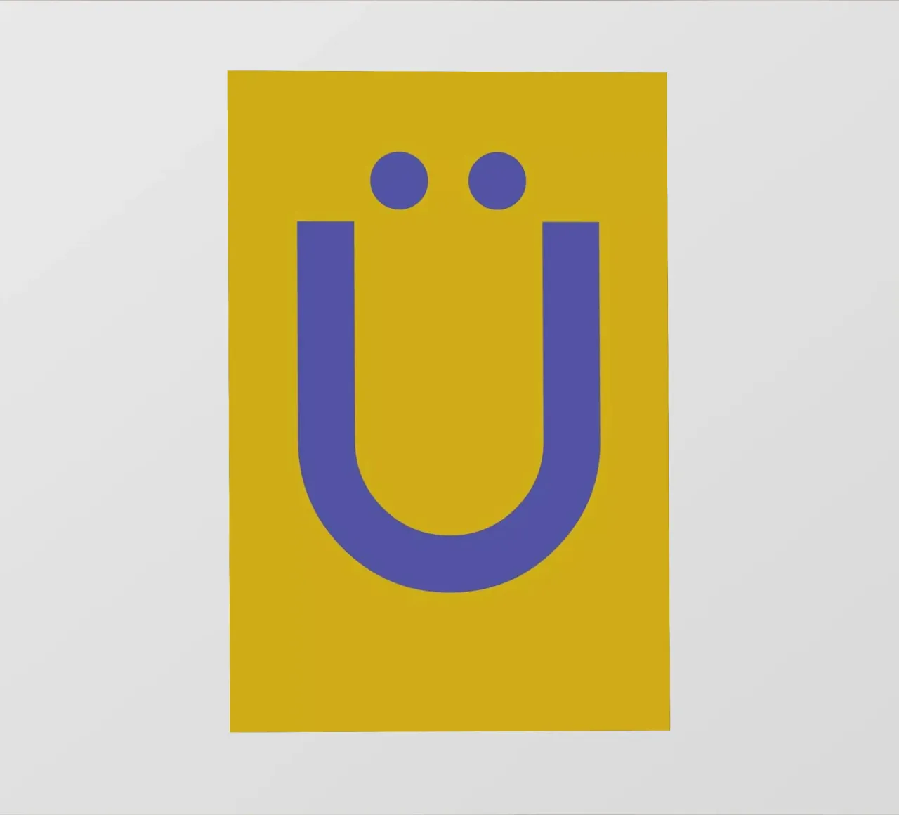 Yellow Letter Ü pvc cover by Studio One