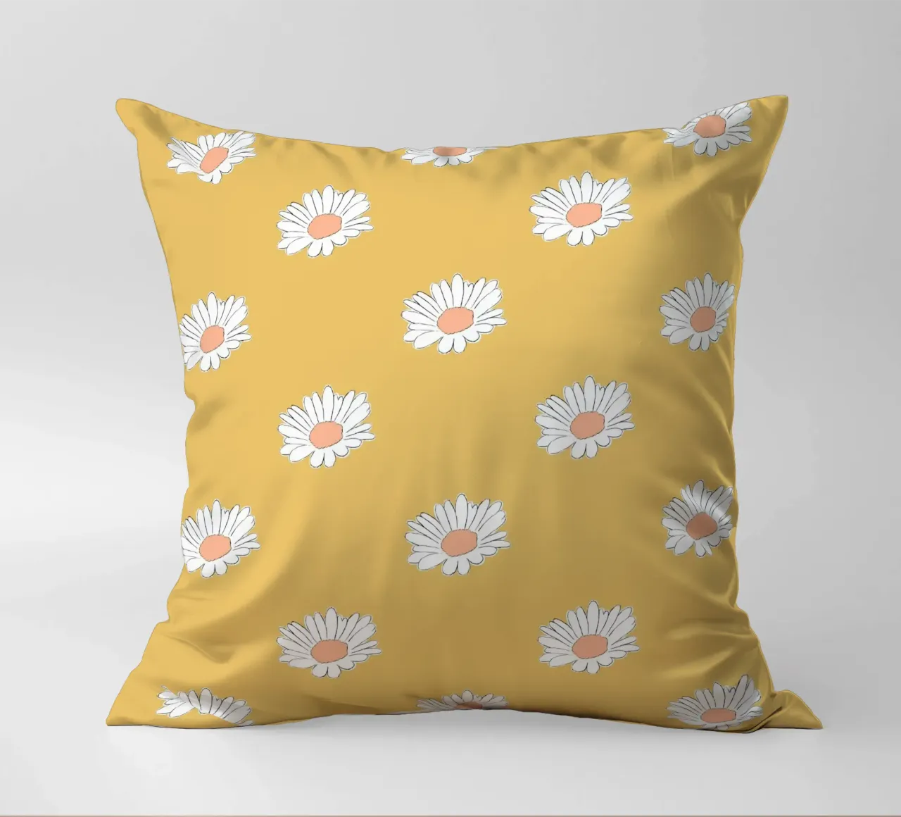 Margeriten pastell gelb decorative cushion by BAINAI