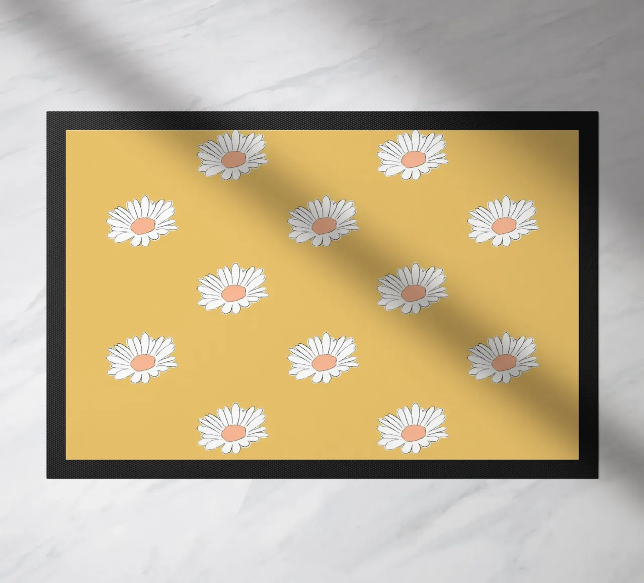 Margeriten pastell gelb Fußmatte von BAINAI