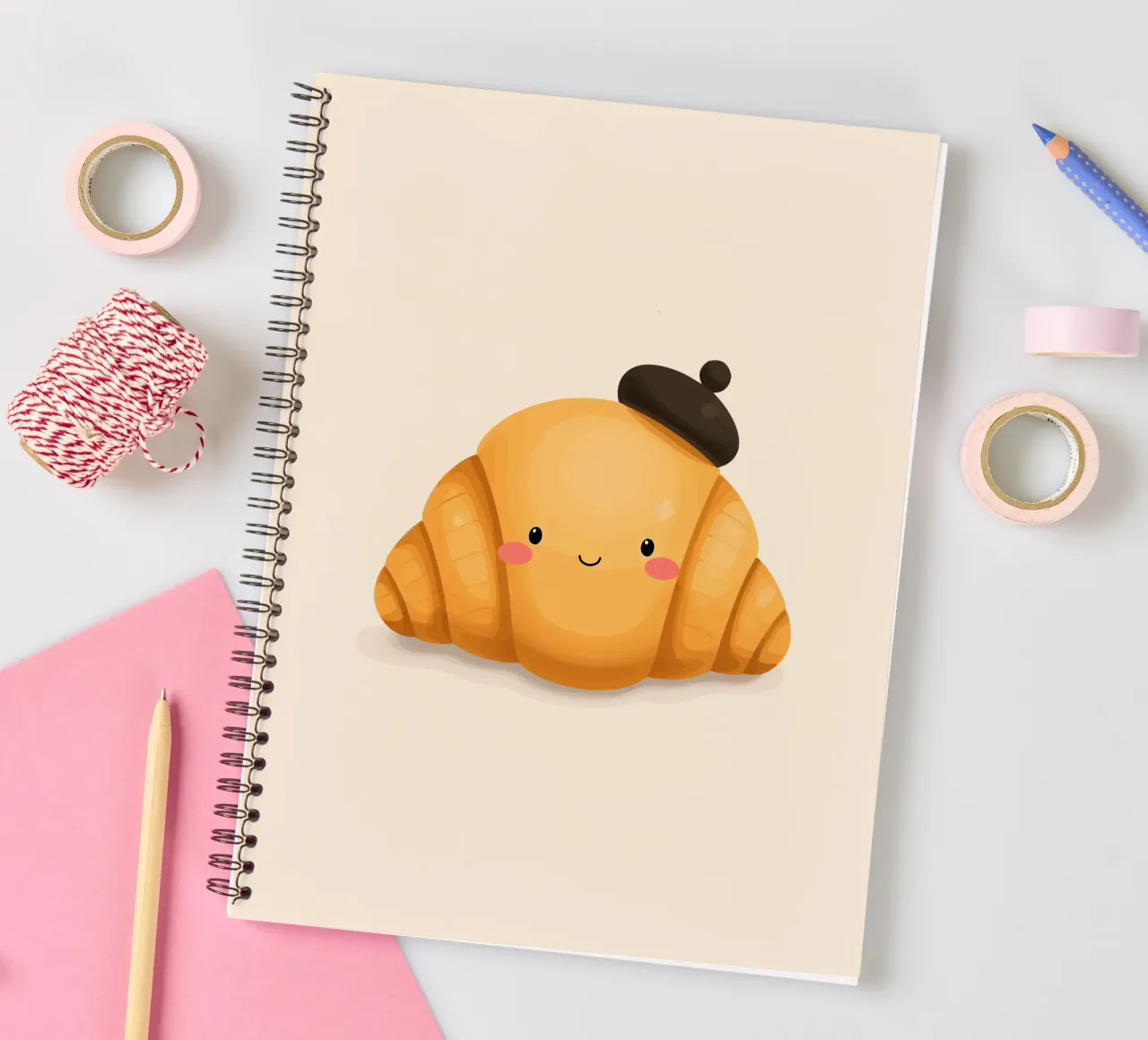 Frenchie Fluff spiral notebook by KidzStudio