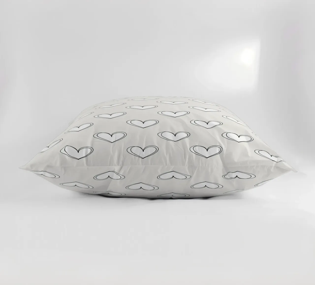 Minimalist hearts dove grey cuscino da BAINAI