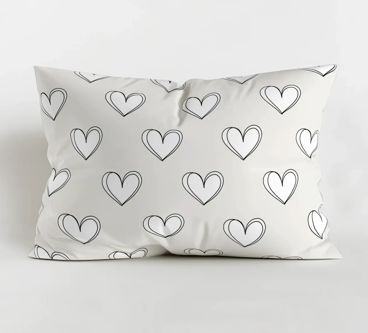 Minimalist hearts dove grey cuscino da BAINAI