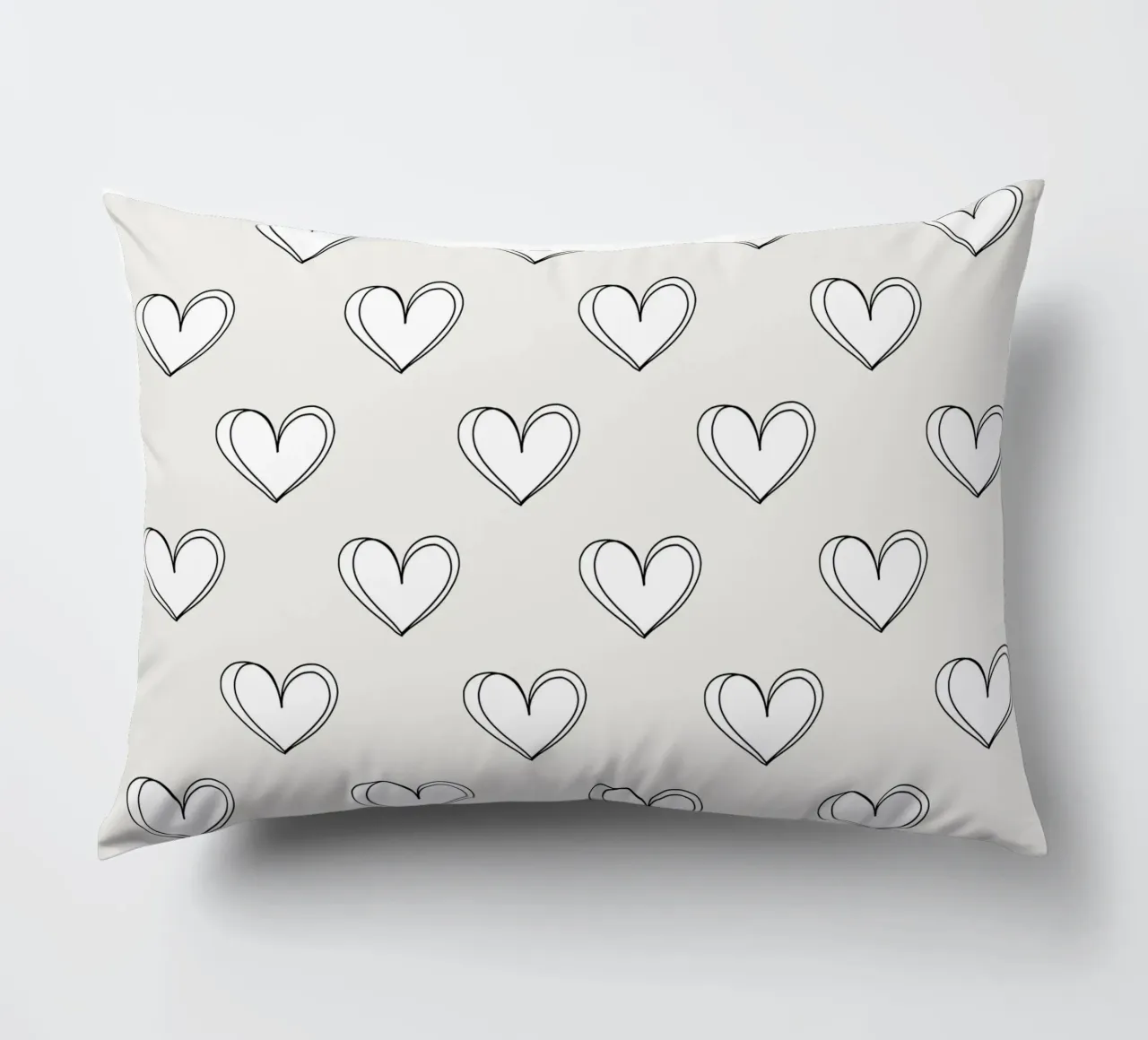 Minimalist hearts dove grey cuscino da BAINAI