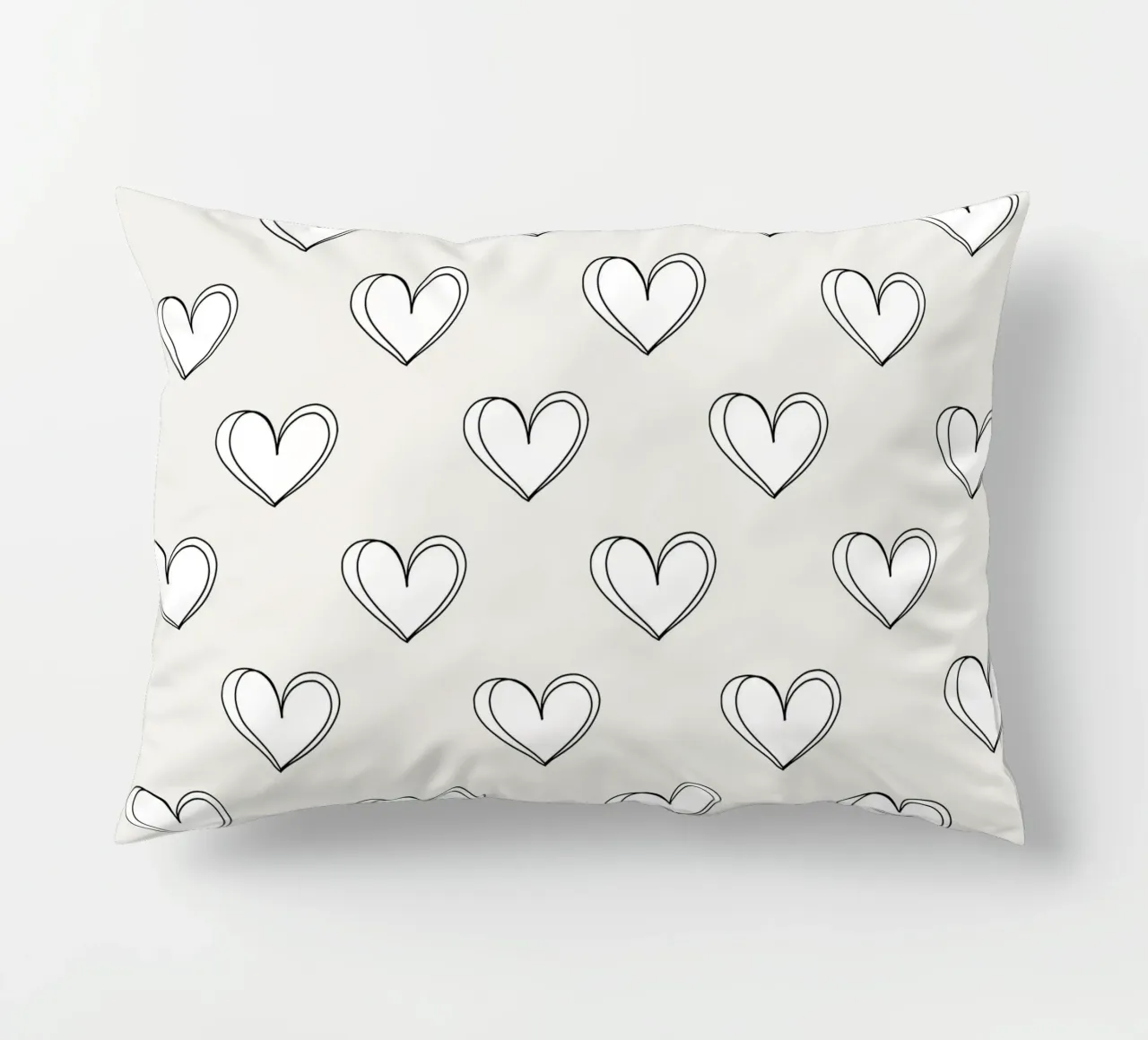 Minimalist hearts dove grey cuscino da BAINAI