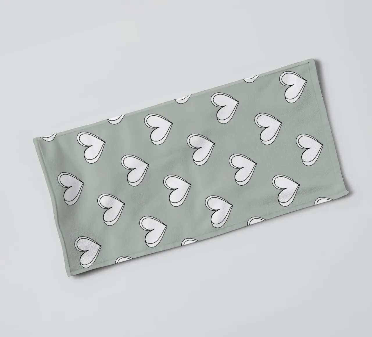 Minimalist hearts on green asciugamano da bagno da BAINAI