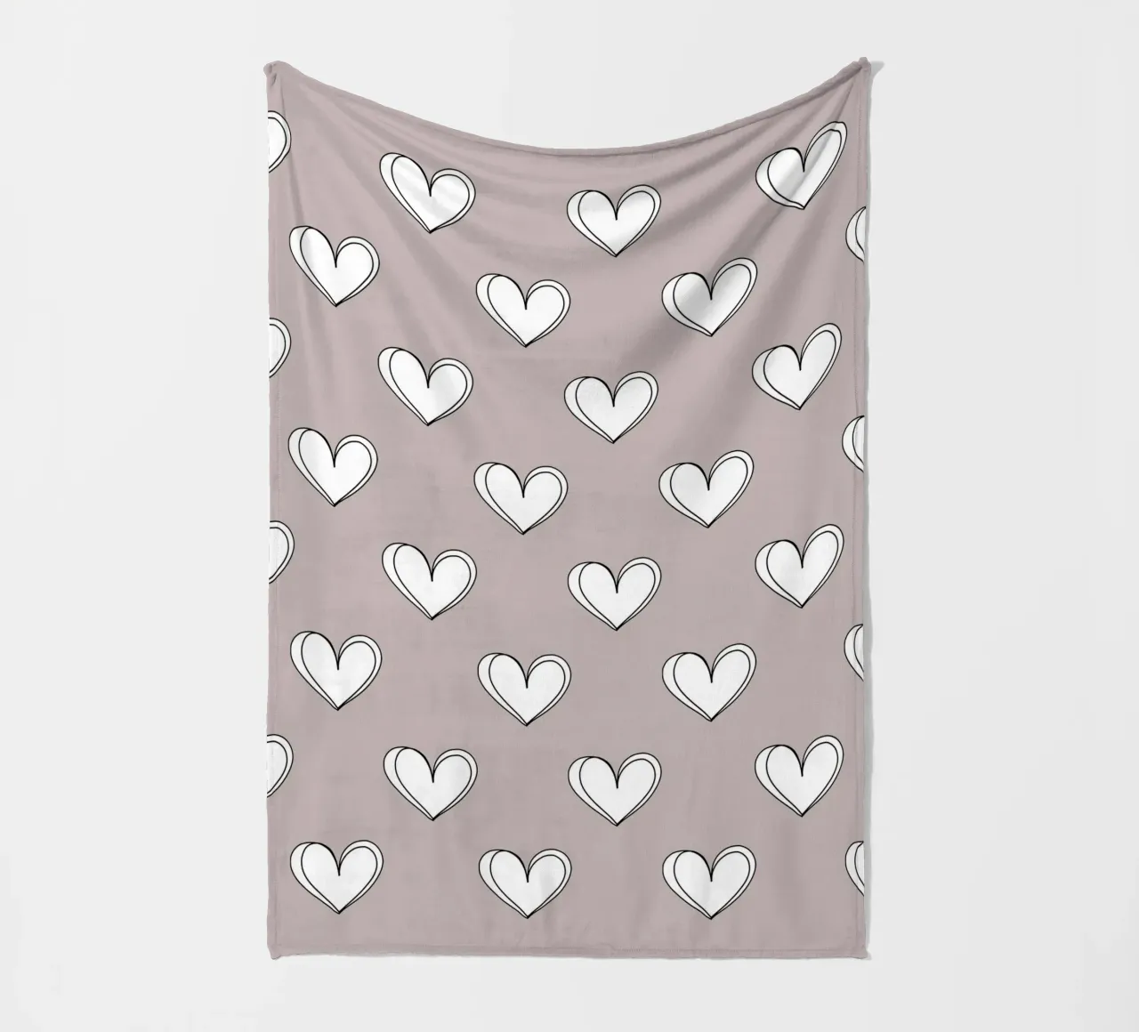 Minimalist hearts mauve coperta in pile da BAINAI