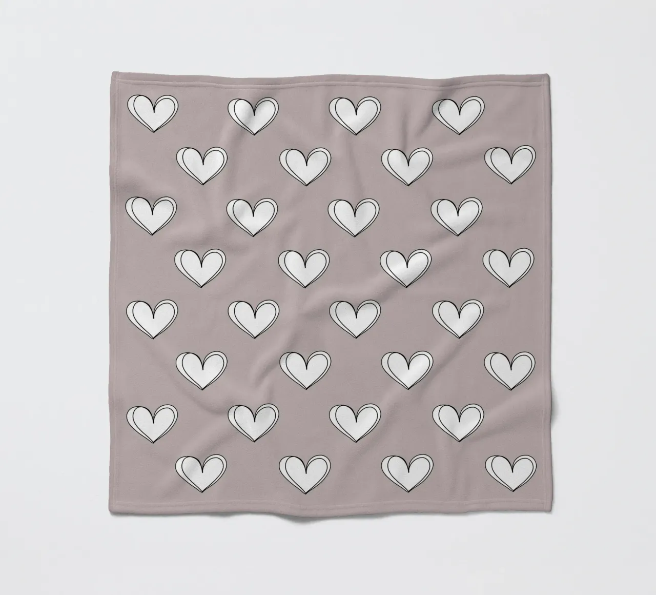 Minimalist hearts mauve coperta in pile da BAINAI