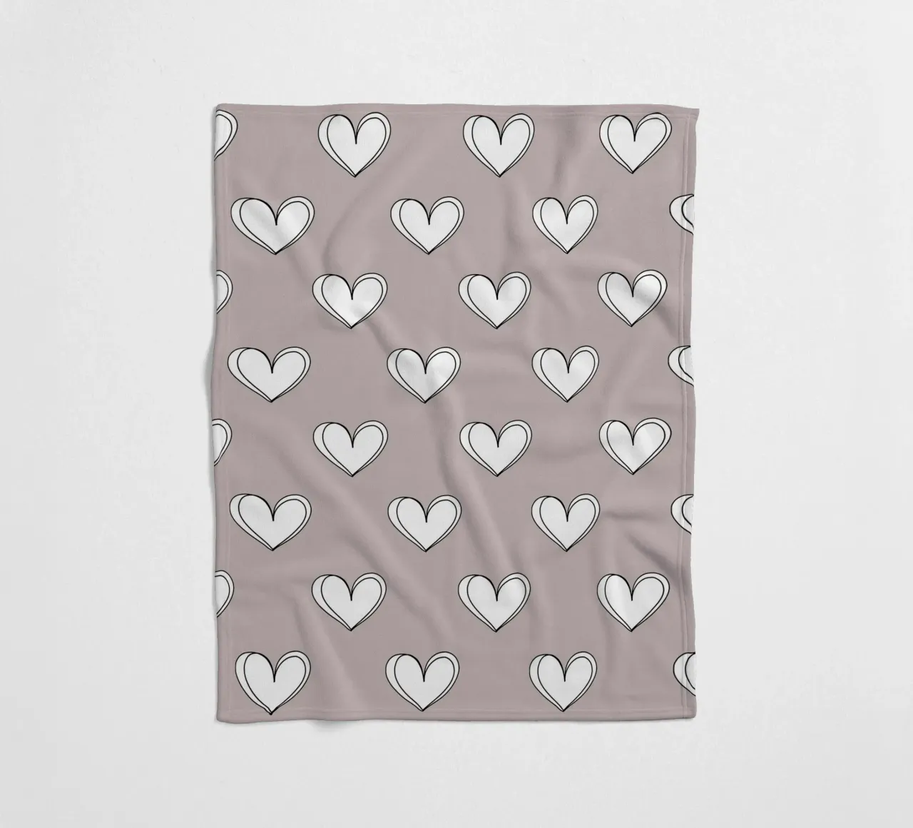 Minimalist hearts mauve coperta in pile da BAINAI