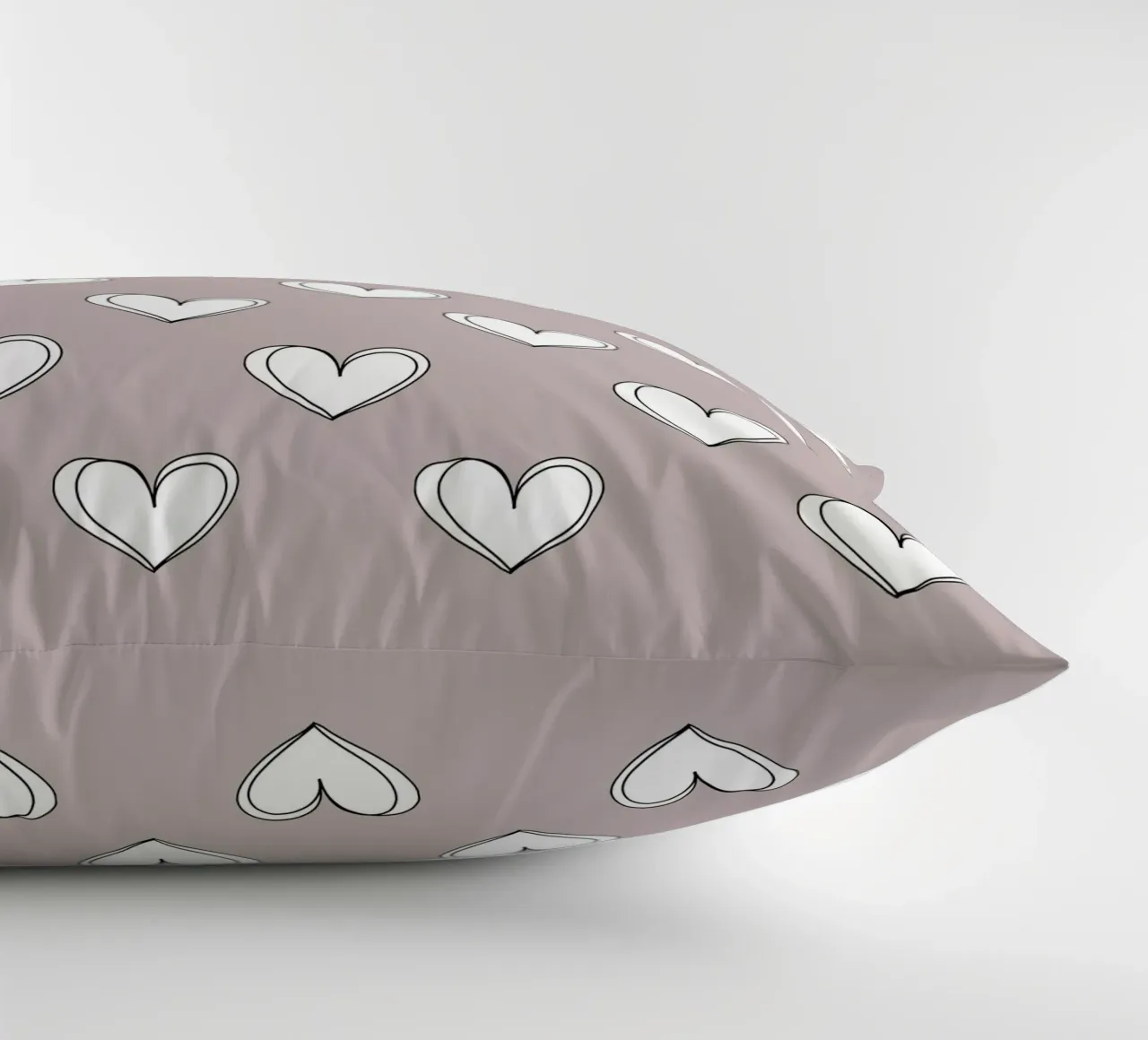 Minimalist hearts mauve cuscino da BAINAI