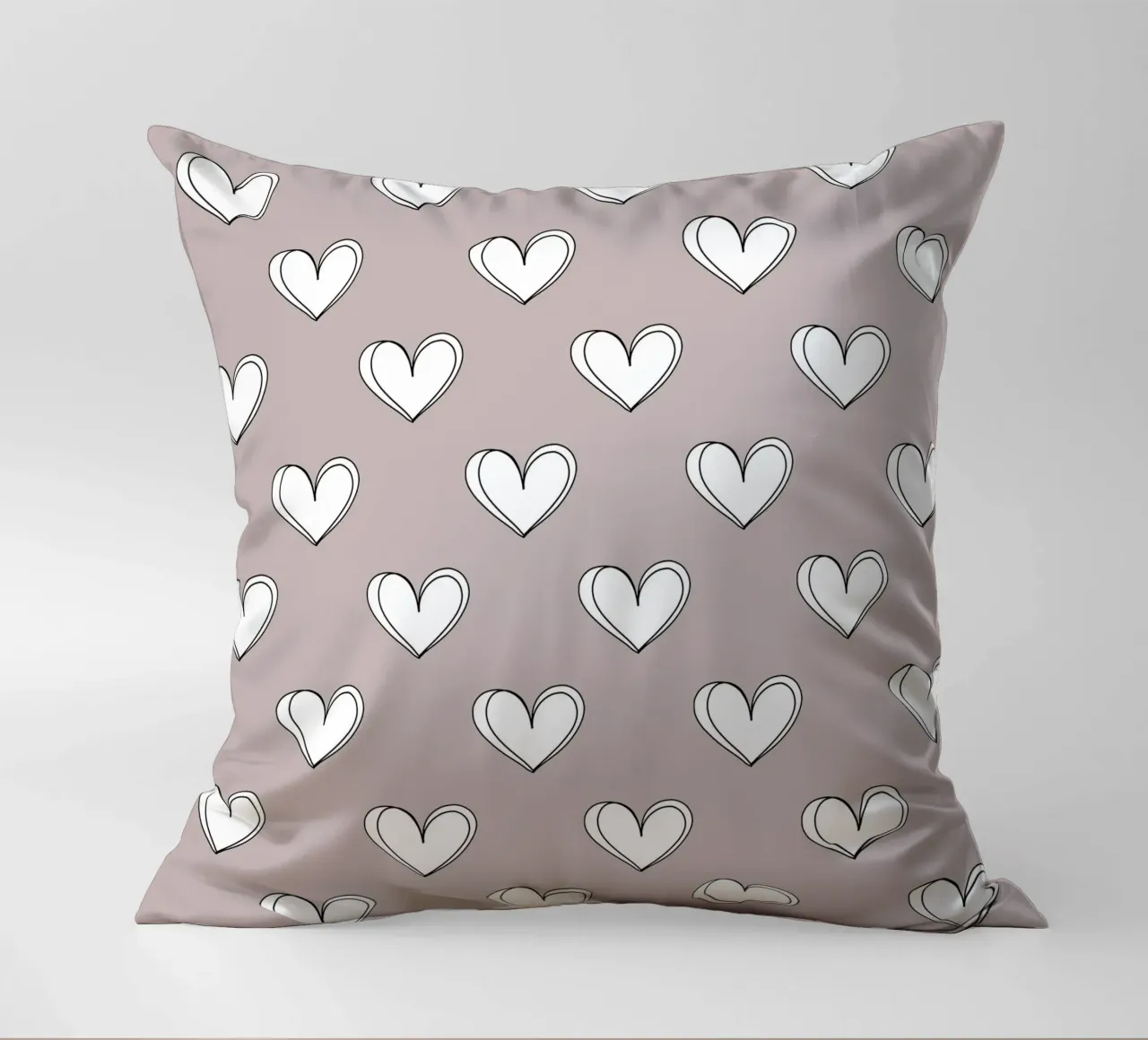 Minimalist hearts mauve cuscino da BAINAI