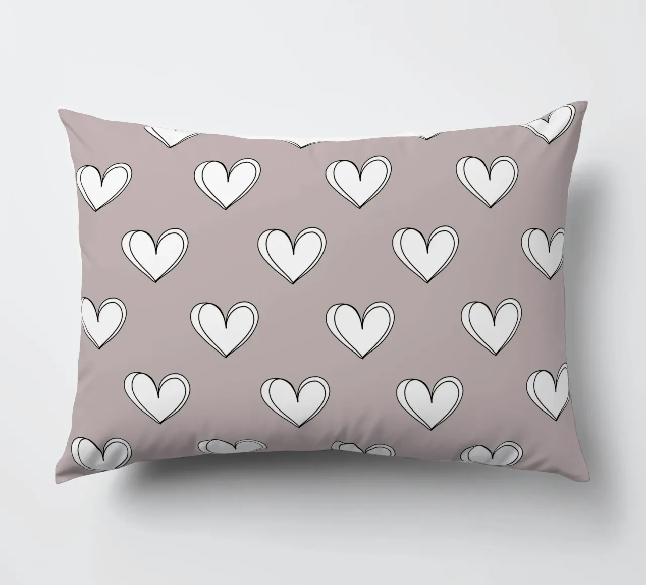 Minimalist hearts mauve cuscino da BAINAI