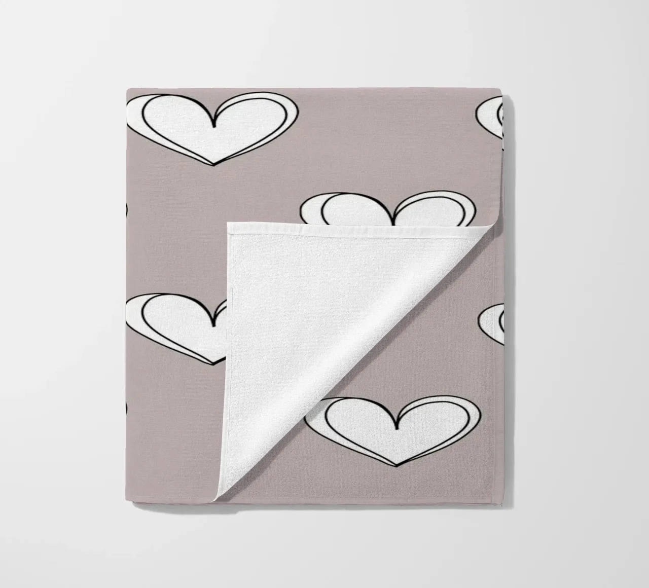 Minimalist hearts mauve telo mare da BAINAI