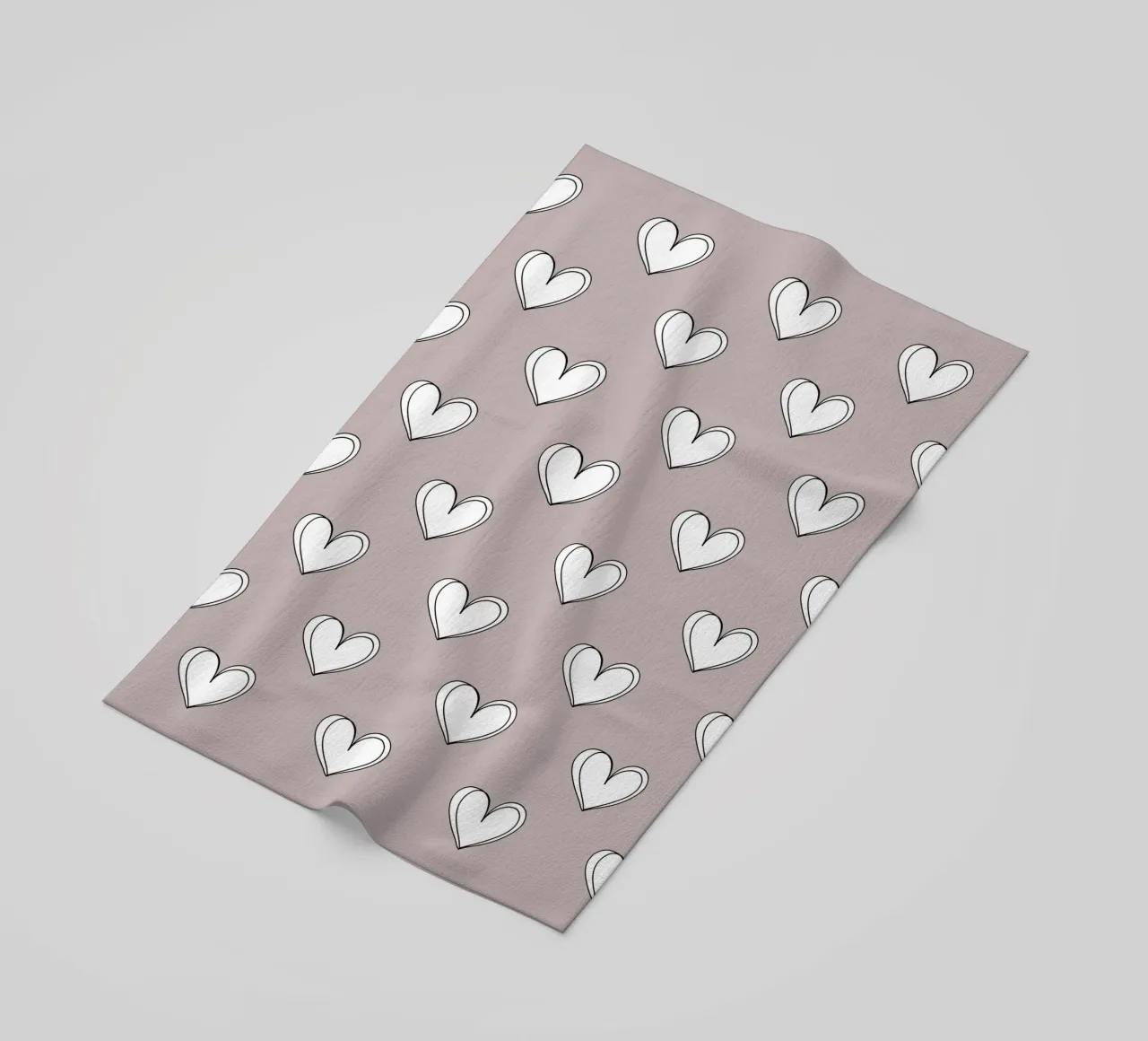 Minimalist hearts mauve telo mare da BAINAI