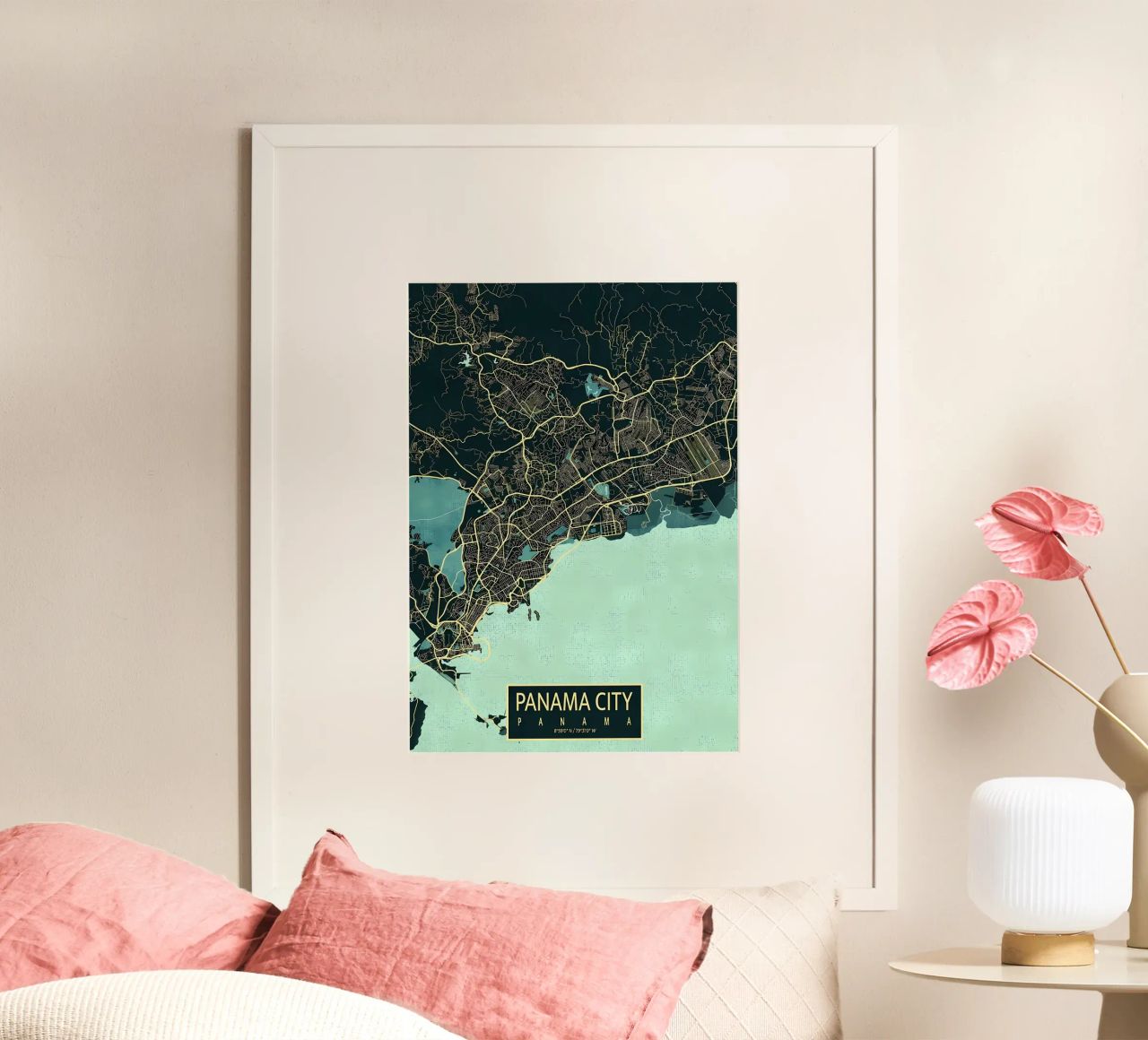Mapa de Ciudad de Panamá Verano poster de Sebastain