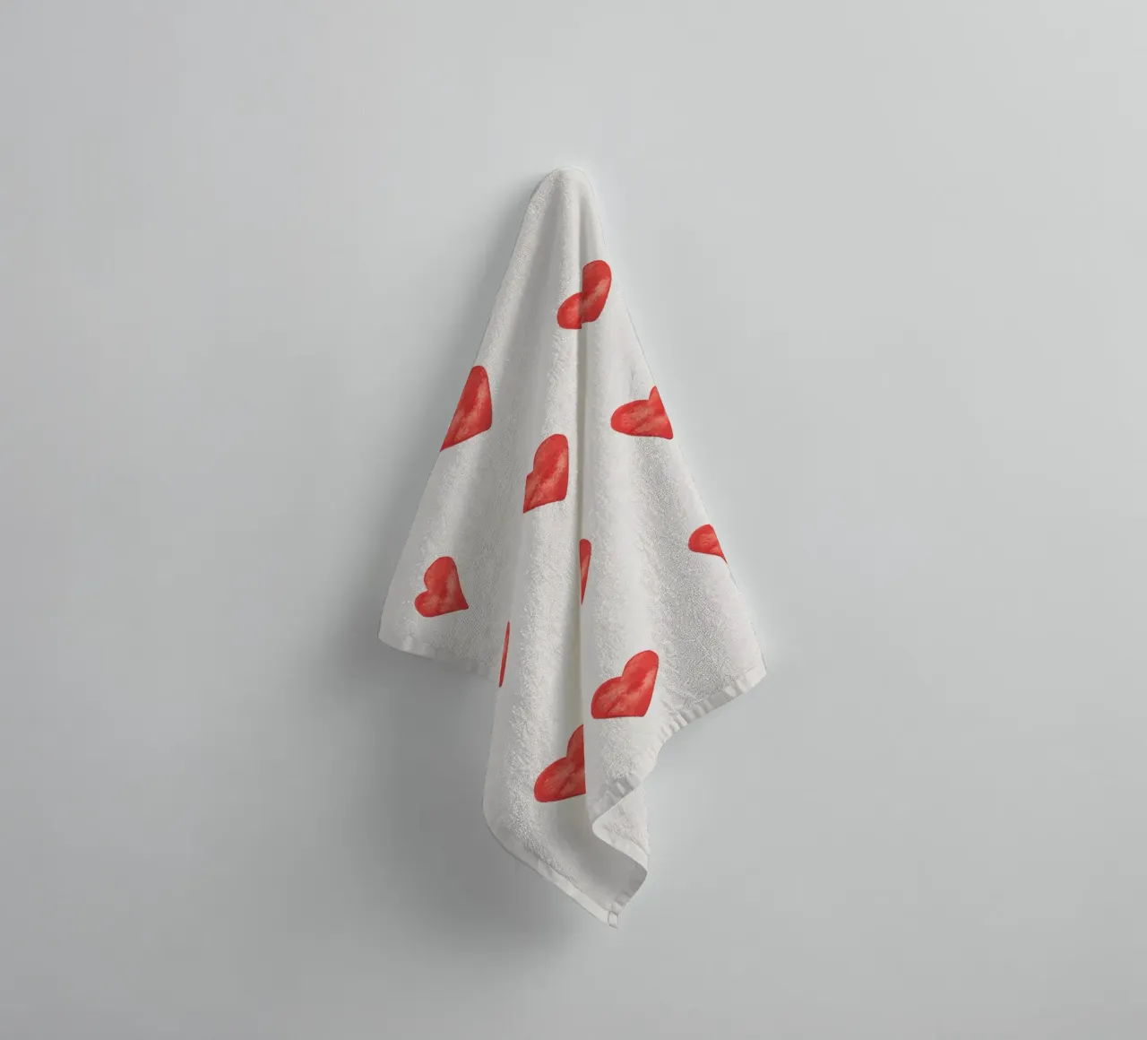 Herz Muster in Wasserfarbe asciugamano da bagno da BAINAI KIDS