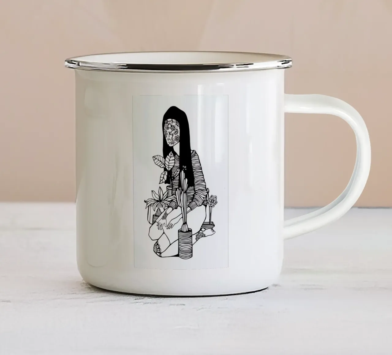 Unaware of Blossoming tazza in smalto da Ninhol