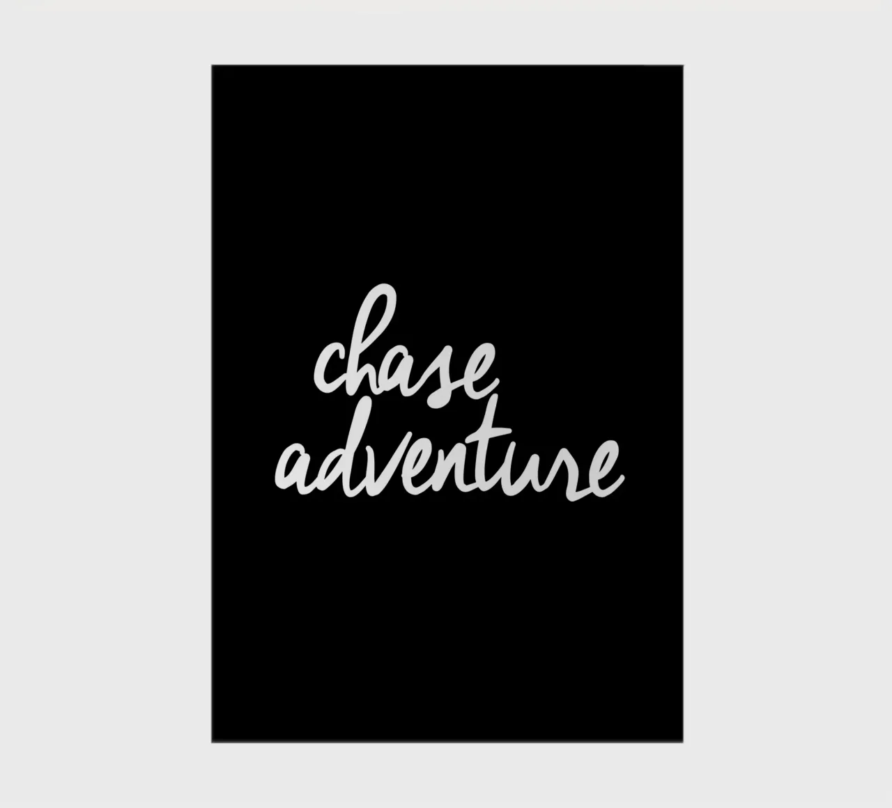 Chase Adventure Design tipografico in bianco e nero diario da THE MOTIVATED TYPE
