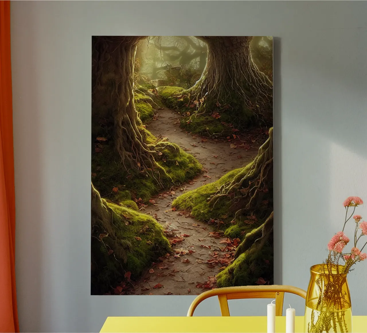 Surreal Trees canvas with Floater frame by Wanderlust Vibes