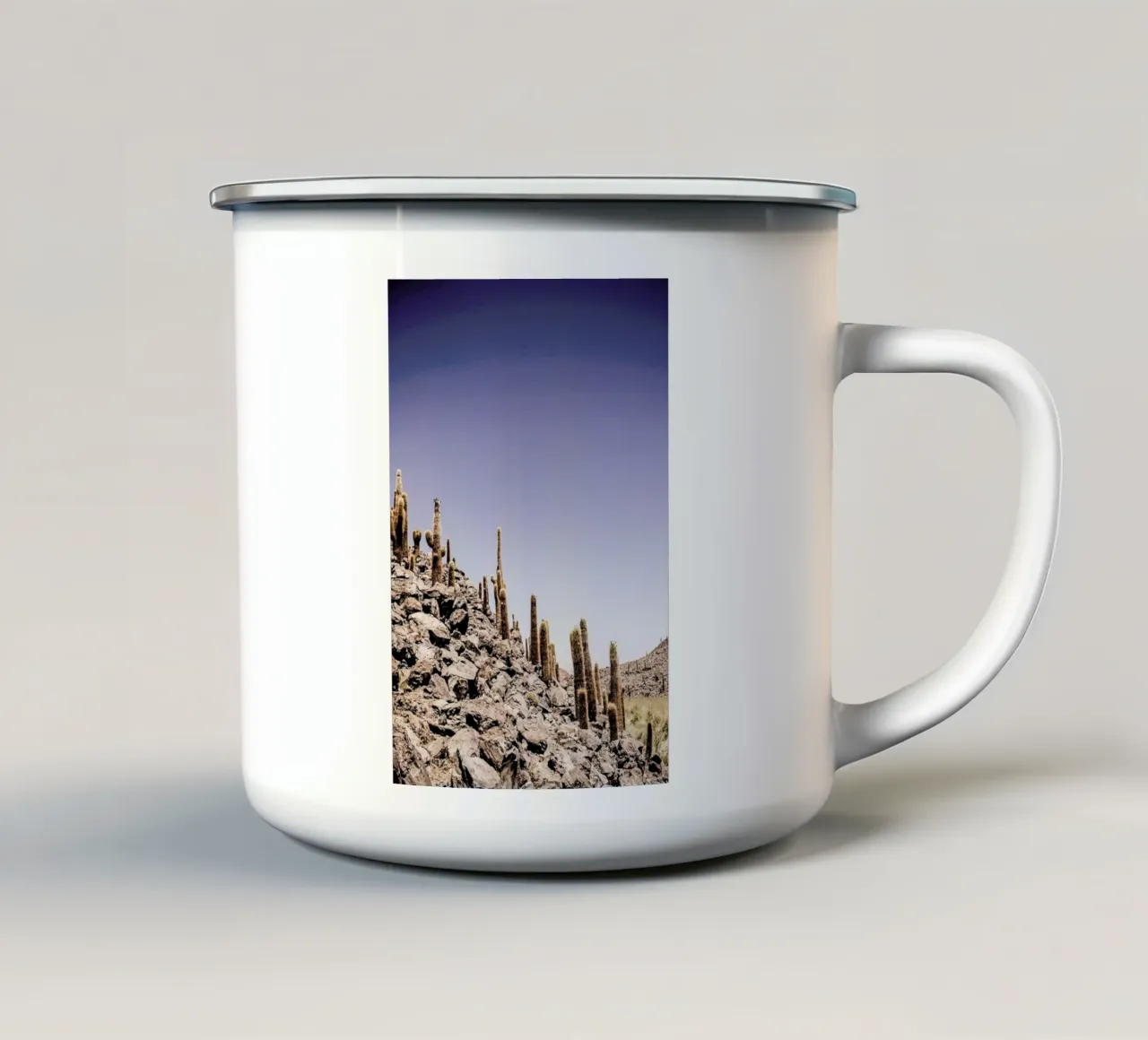 Atacama Cacti Family tazza in smalto da Chris Abatzis