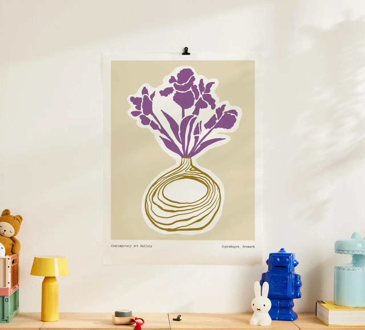 Spring Collection No 05 poster with wooden frame by treechild