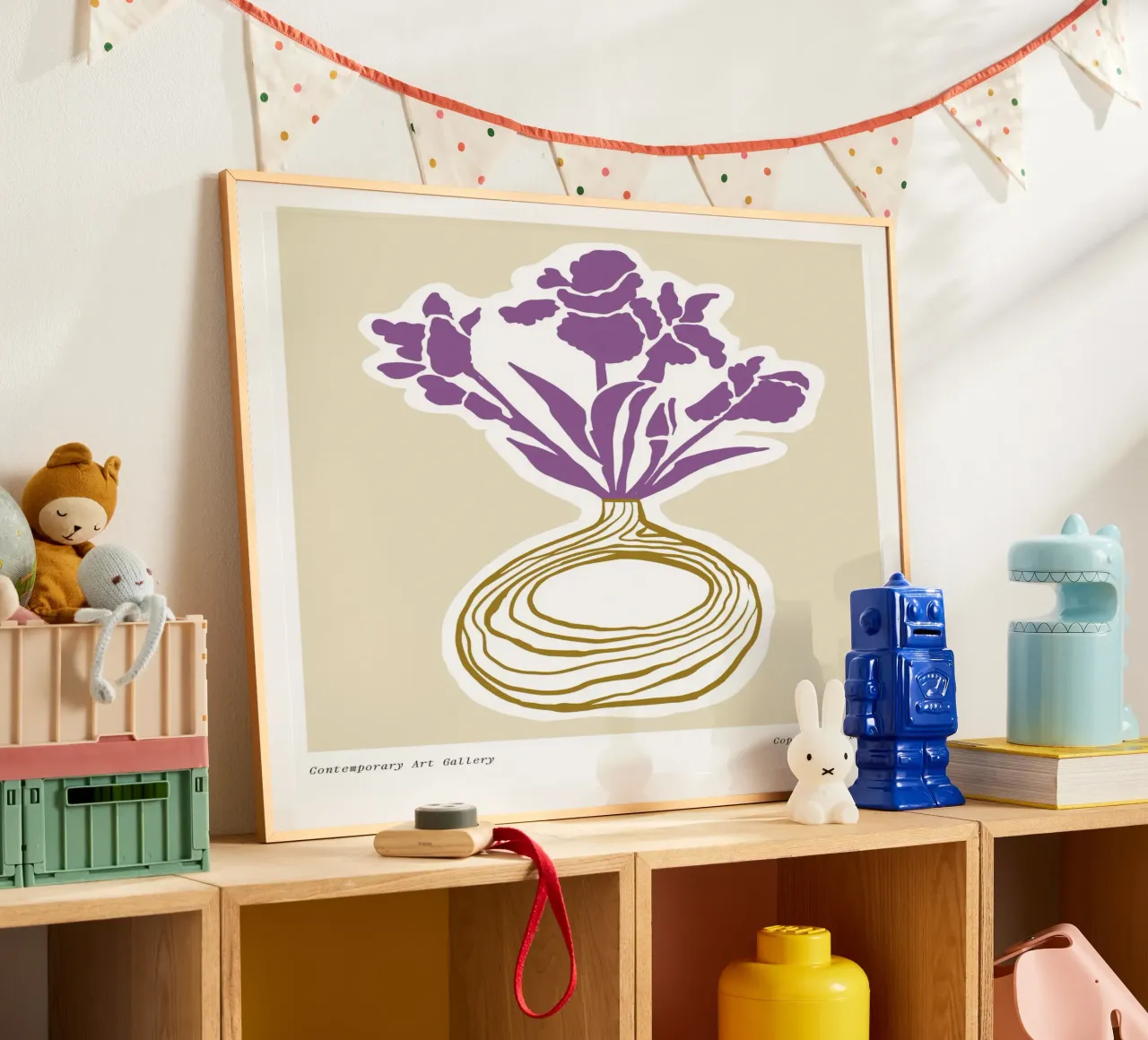 Spring Collection No 05 poster with wooden frame by treechild