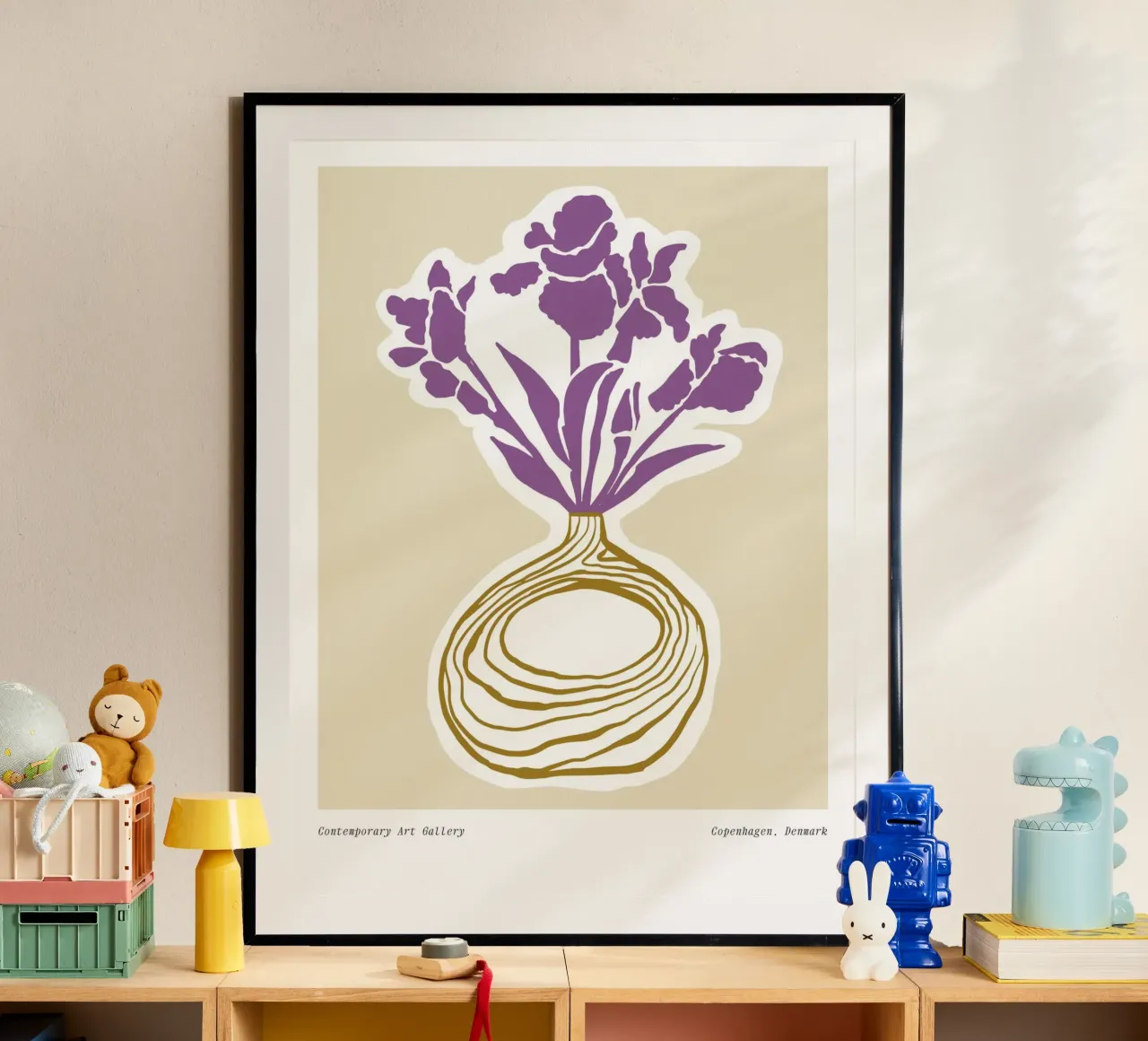 Spring Collection No 05 poster with wooden frame by treechild