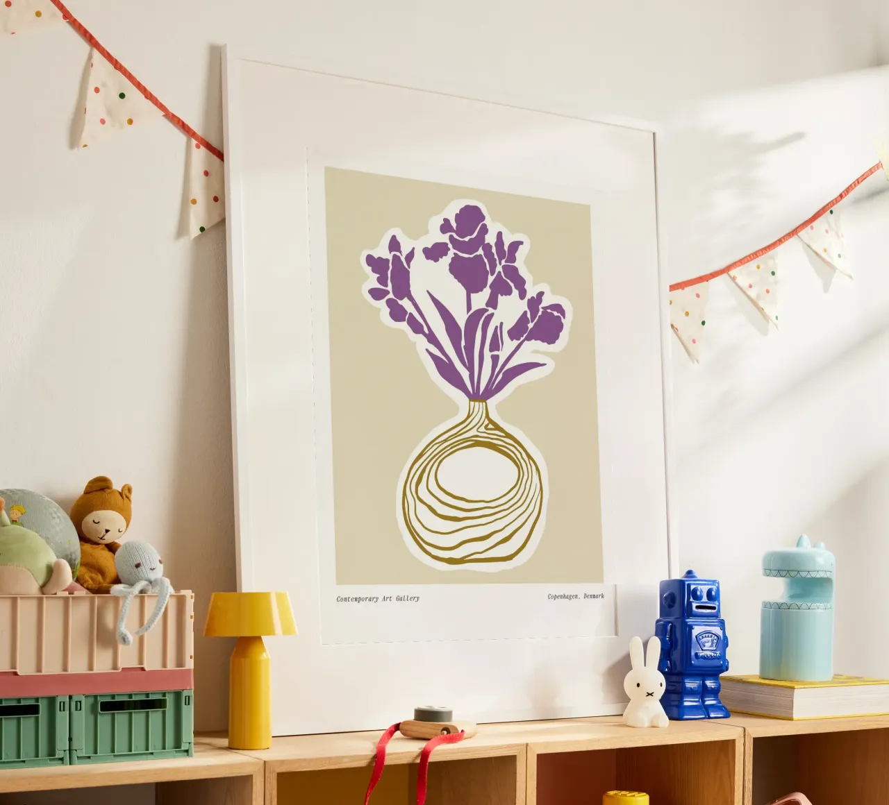 Spring Collection No 05 poster with wooden frame by treechild