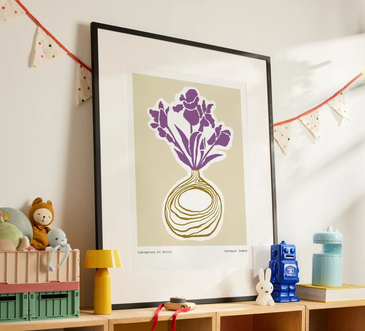 Spring Collection No 05 poster with wooden frame by treechild