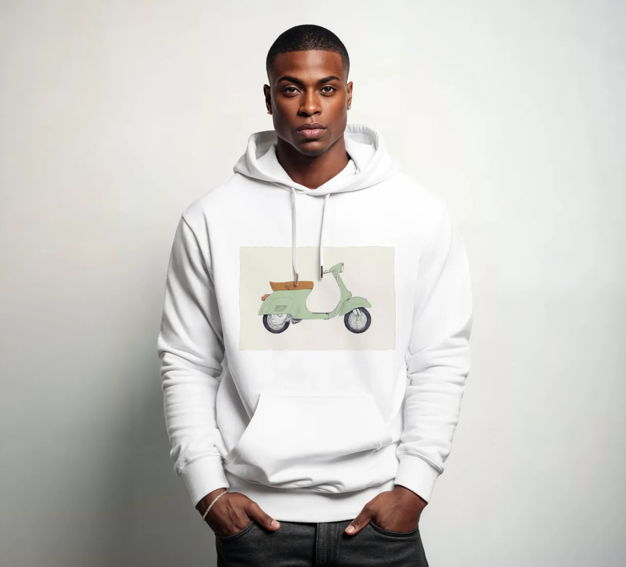 Vespa felpa con cappuccio da Florent Bodart