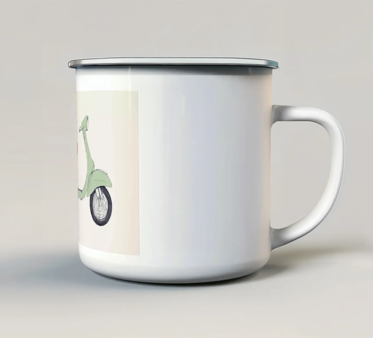 Vespa tazza in smalto da Florent Bodart