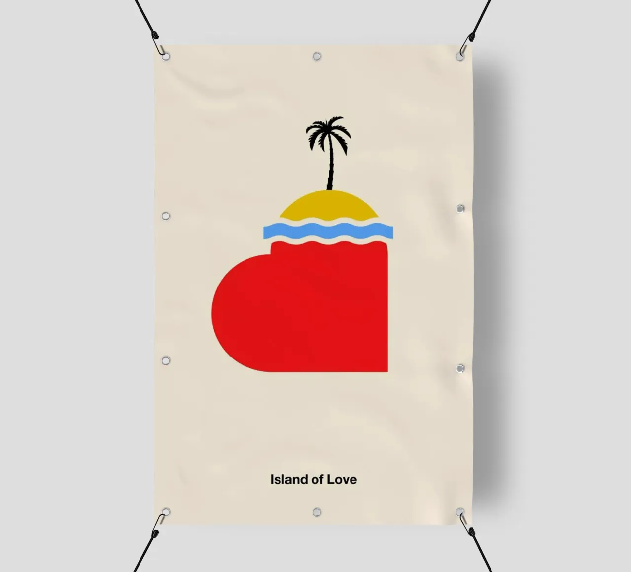 Island of Love telo in pvc da Viktor Hertz