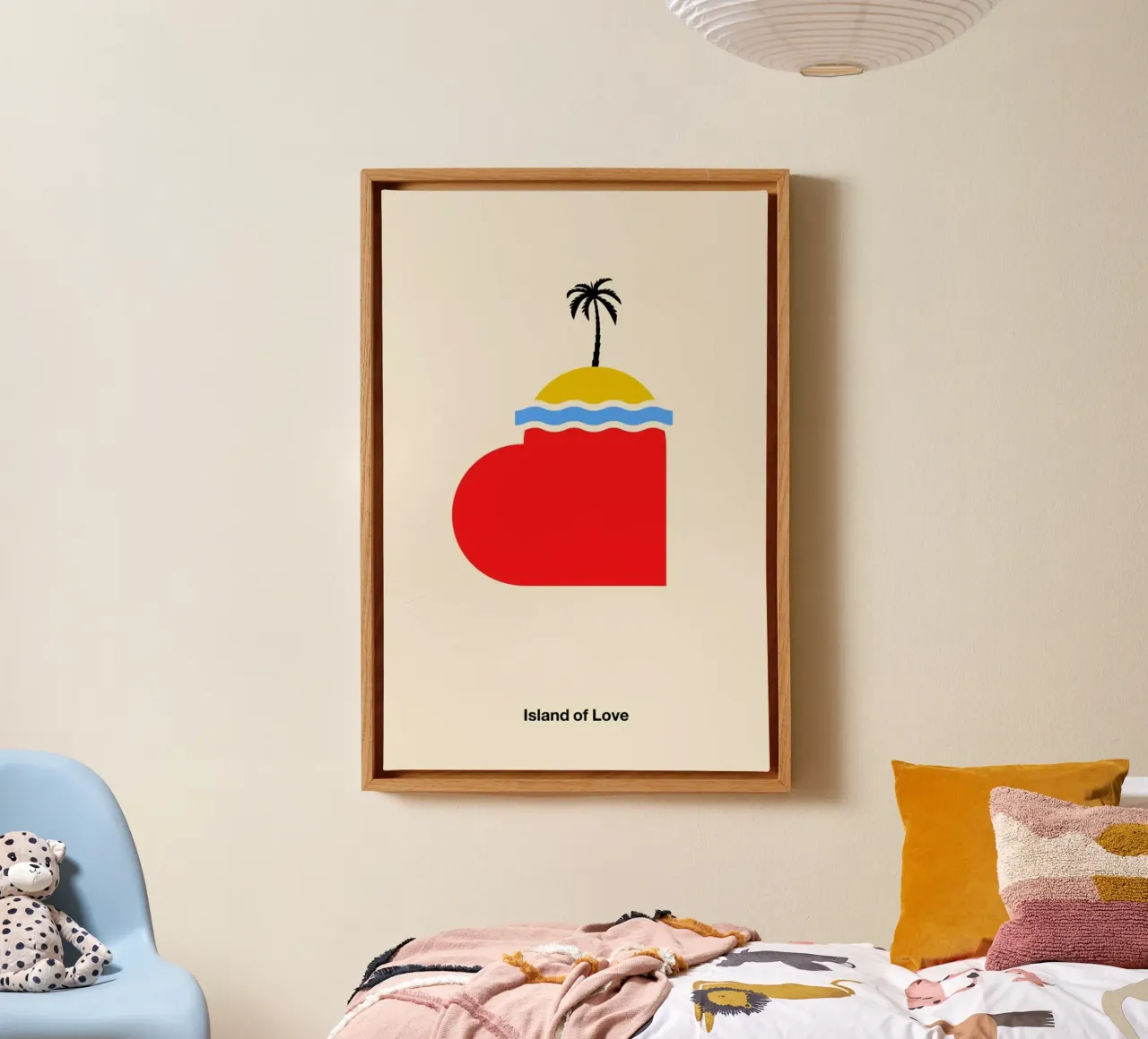 Island of Love tela con Cornice a cassetta da Viktor Hertz