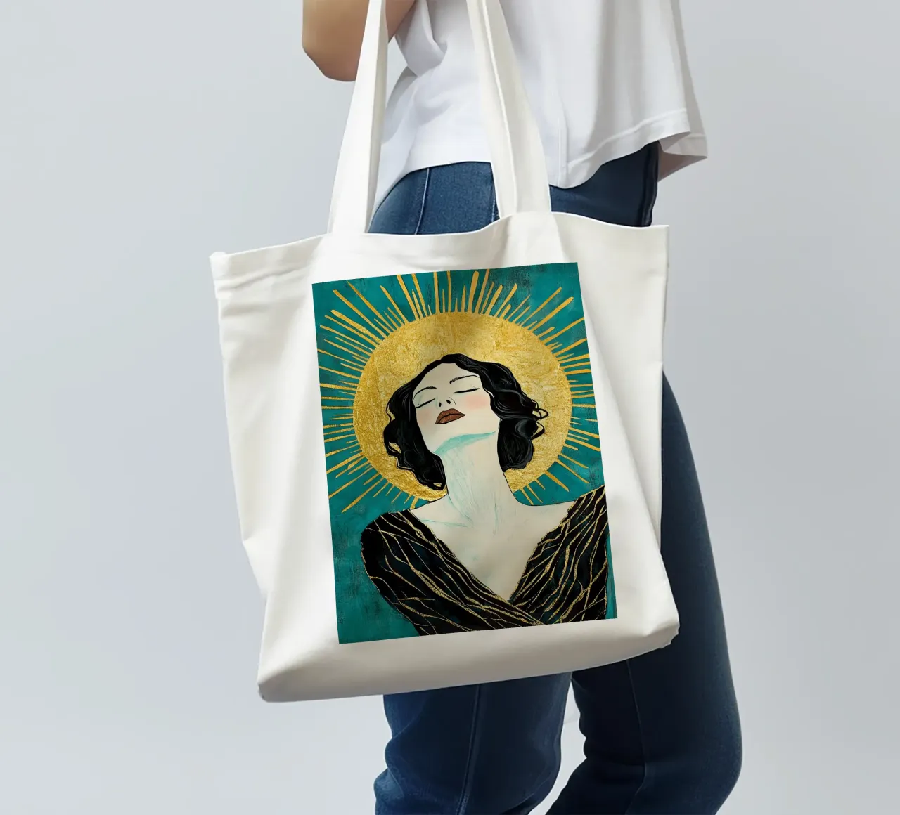Art Deco tote bag by Nikis Art Studio