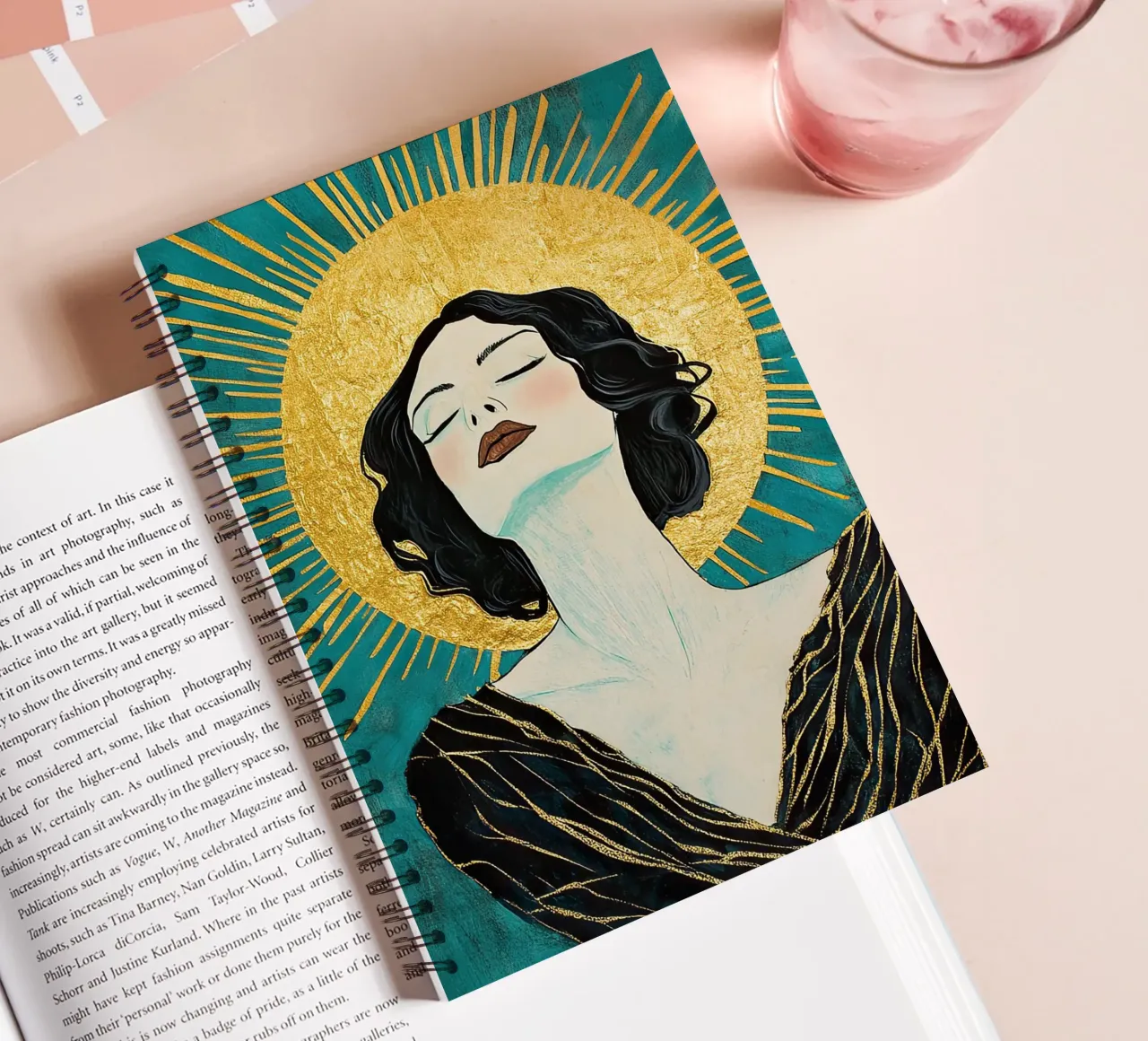 Art Deco spiral notebook by Nikis Art Studio