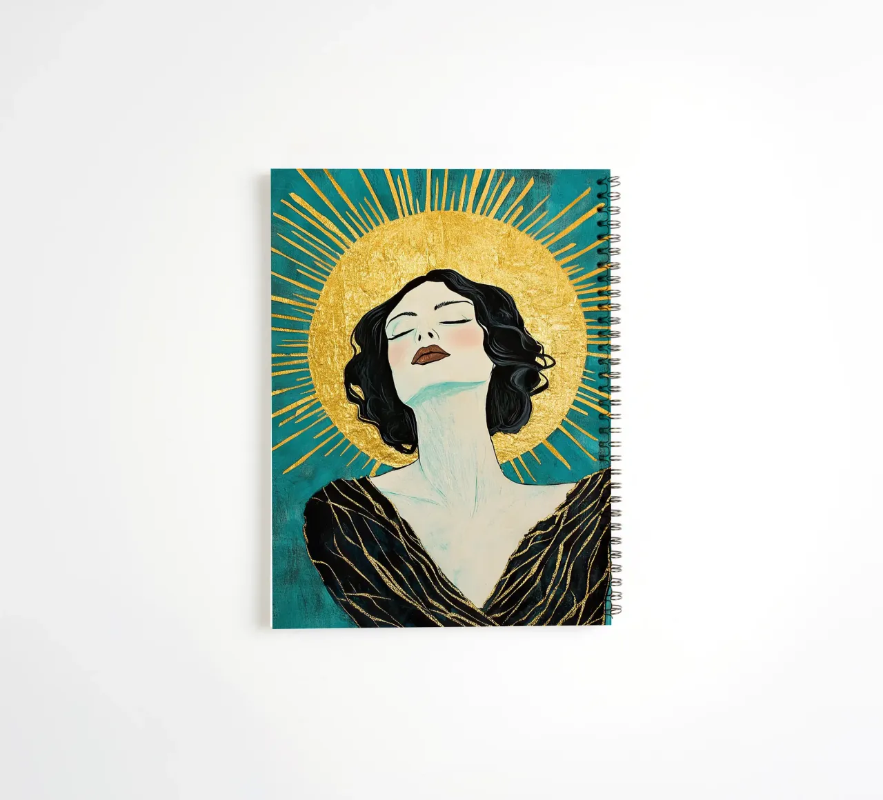 Art Deco spiral notebook by Nikis Art Studio