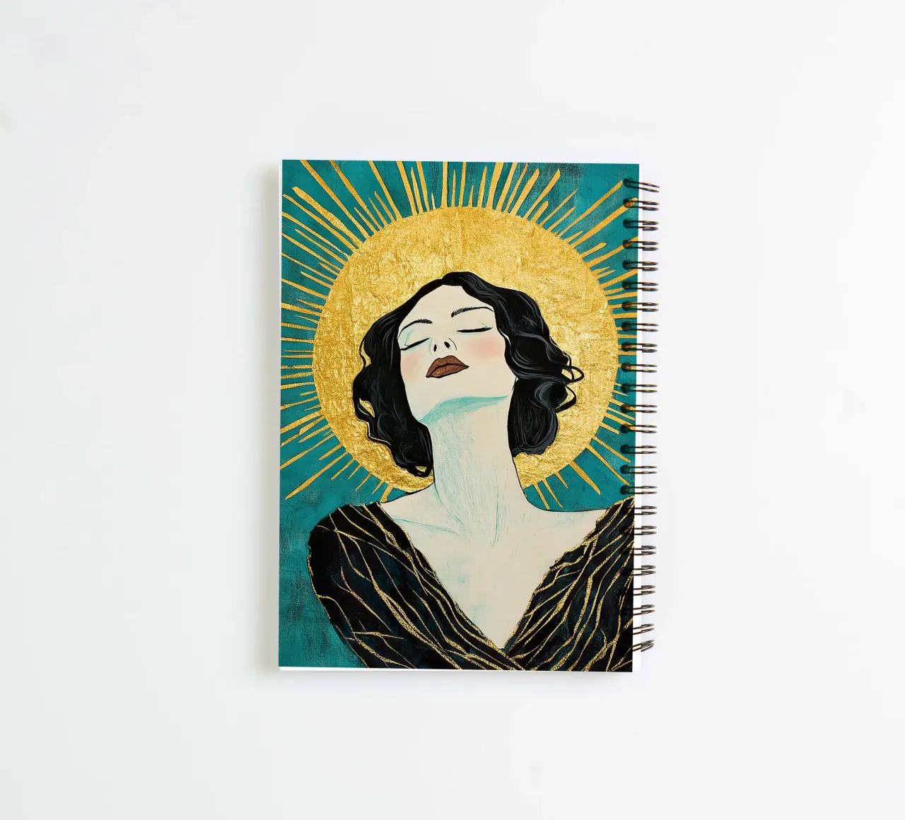 Art Deco spiral notebook by Nikis Art Studio