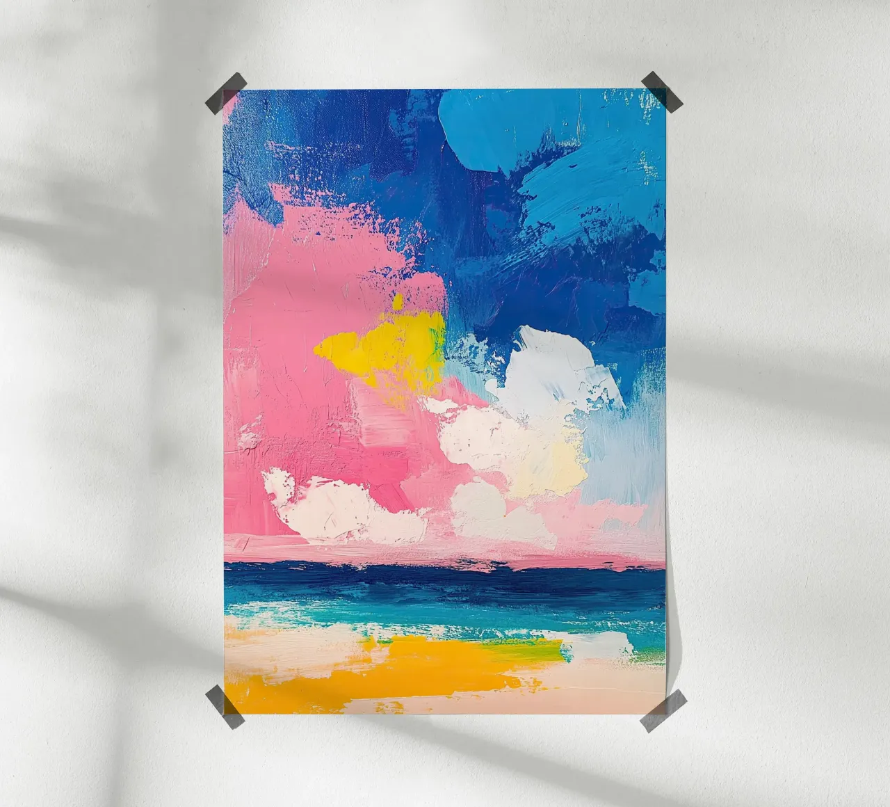 Mare Spiaggia Orizzonte Cielo poster da Nikis Art Studio