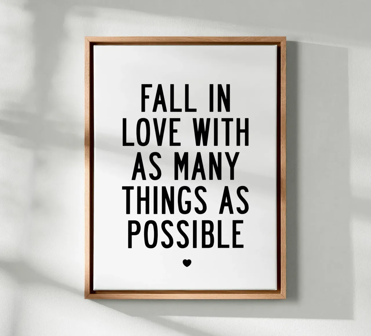 Fall In Love With As Many Things As Possible Typografie canvas by THE MOTIVATED TYPE