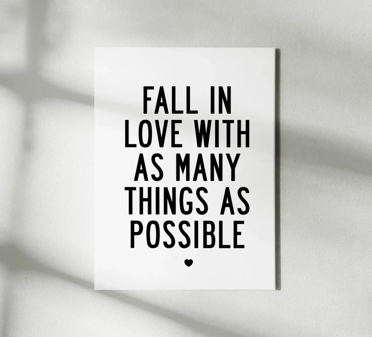 Fall In Love With As Many Things As Possible Typografie canvas by THE MOTIVATED TYPE