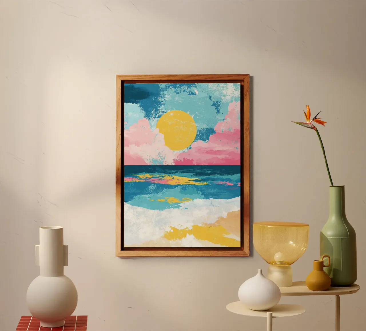 Mare Spiaggia Sole Orizzonte Cielo alluminio dibond da Nikis Art Studio