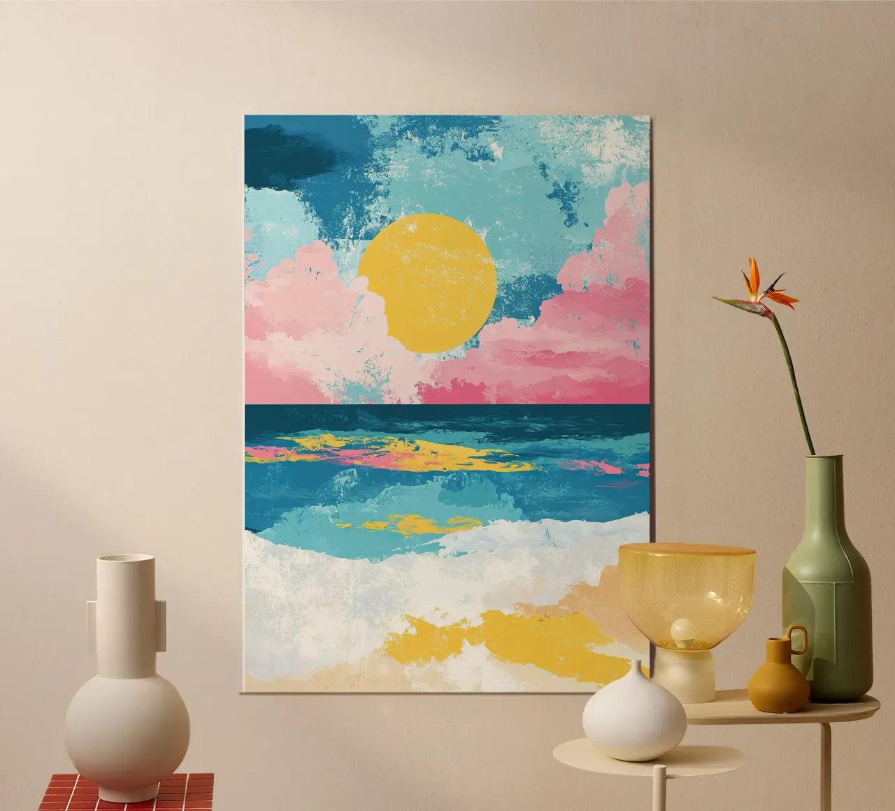 Mare Spiaggia Sole Orizzonte Cielo alluminio dibond da Nikis Art Studio