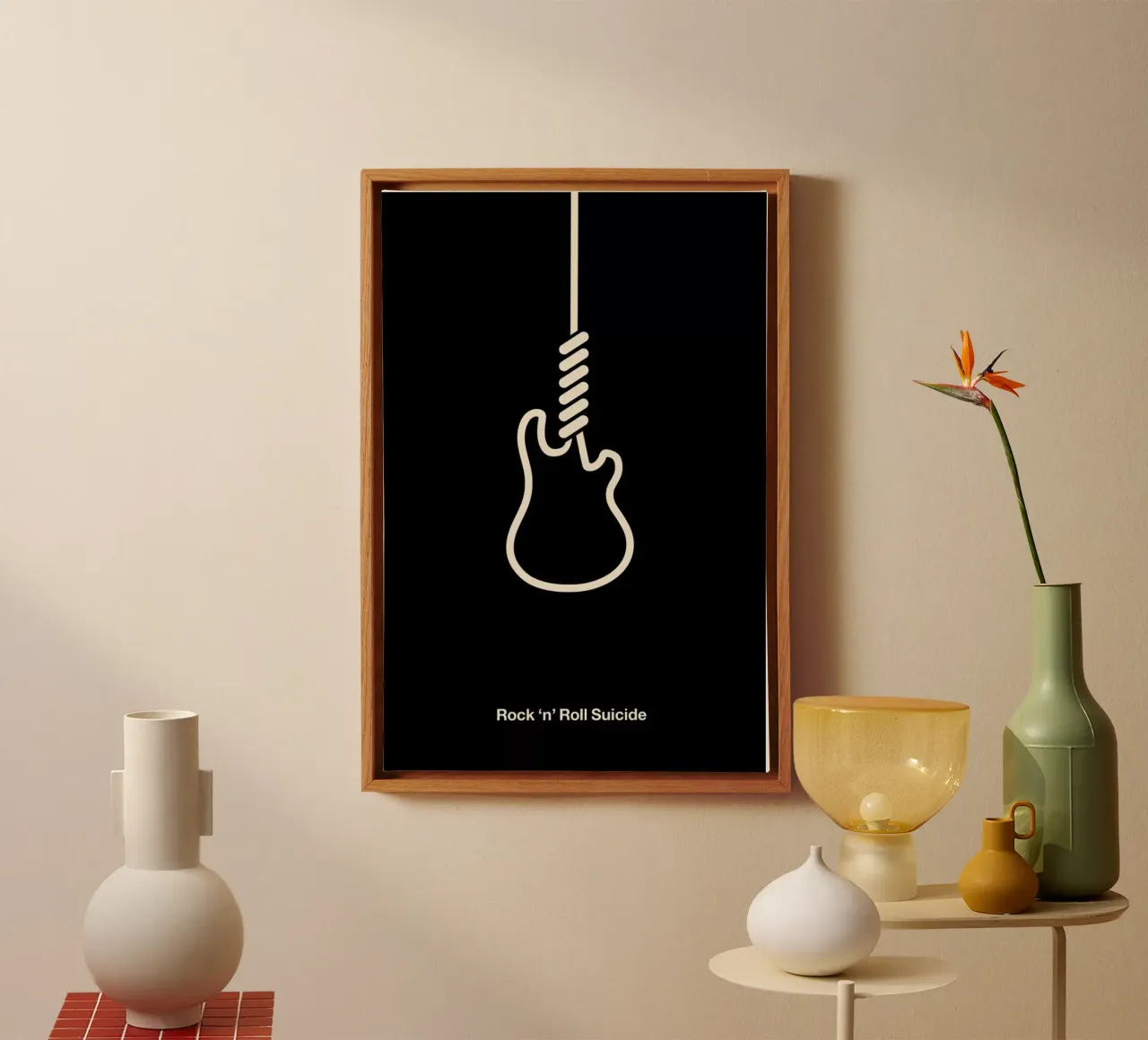 Rock 'n' Roll Suicide canvas met Baklijst van Viktor Hertz