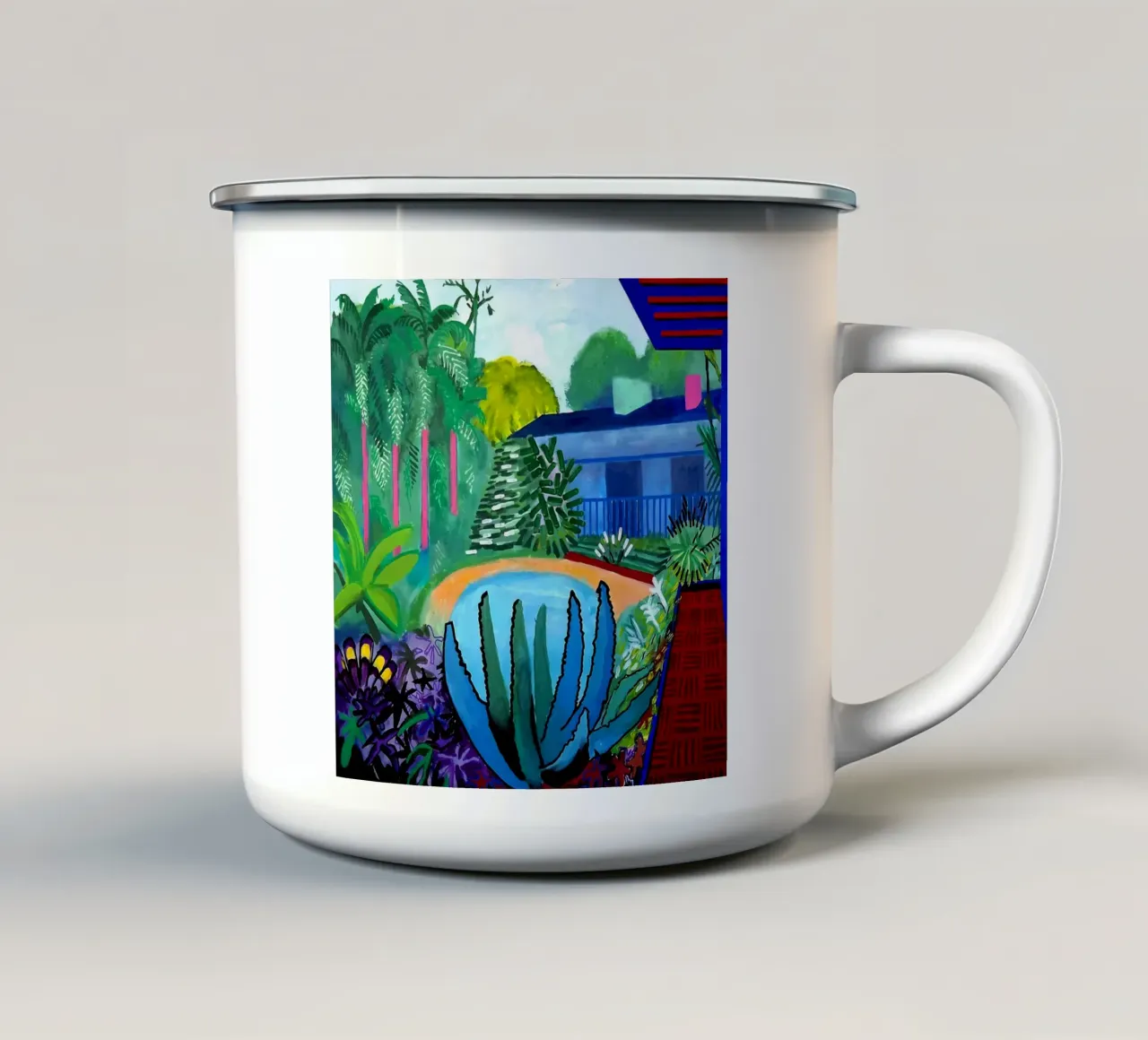 Dove fiore tazza in smalto da Perdana shop