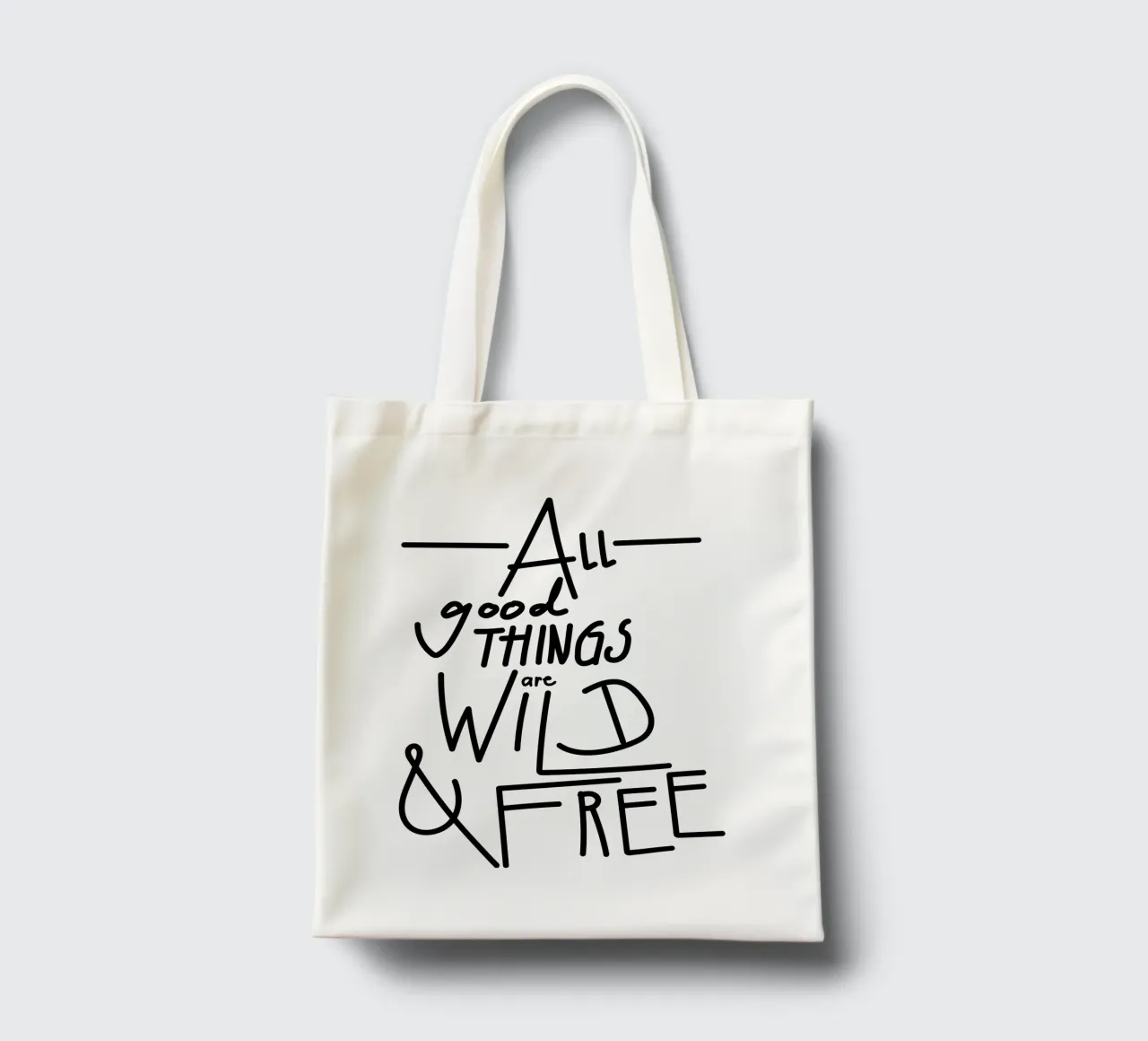 ALL GOOD THINGS ARE WILD AND FREE Jutebeutel von Gabi_Schöffel_Illustration