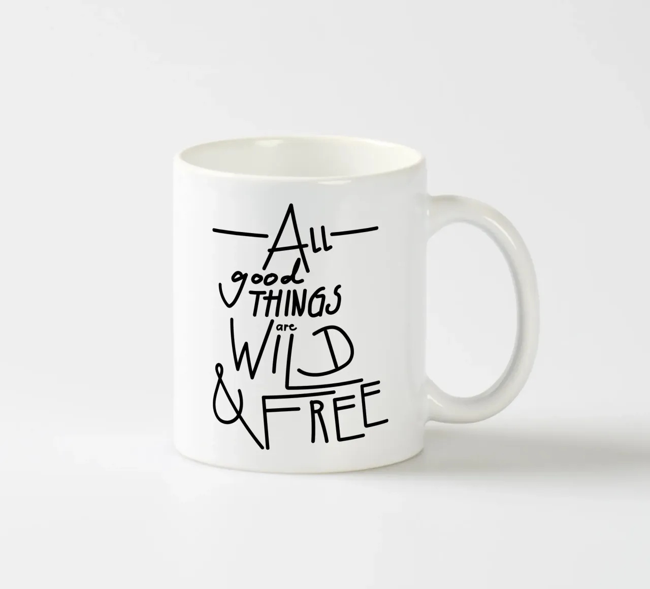 ALL GOOD THINGS ARE WILD AND FREE tazza in ceramica da Gabi_Schöffel_Illustration