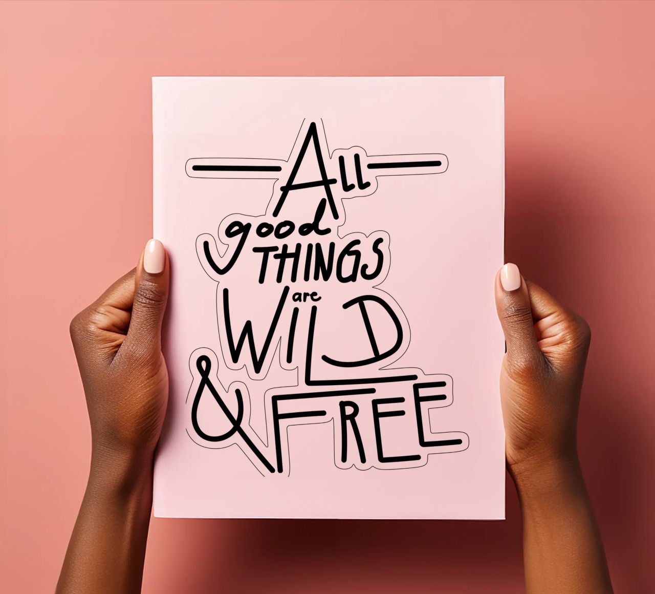 ALL GOOD THINGS ARE WILD AND FREE sticker sheet by Gabi_Schöffel_Illustration