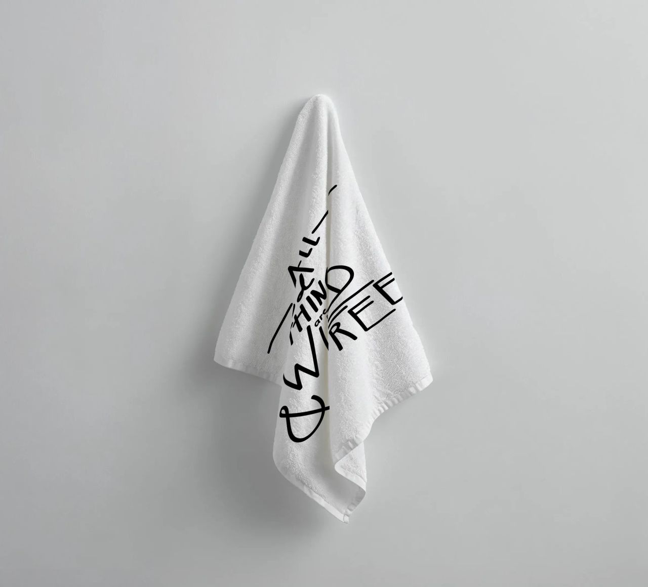 ALL GOOD THINGS ARE WILD AND FREE towel by Gabi_Schöffel_Illustration