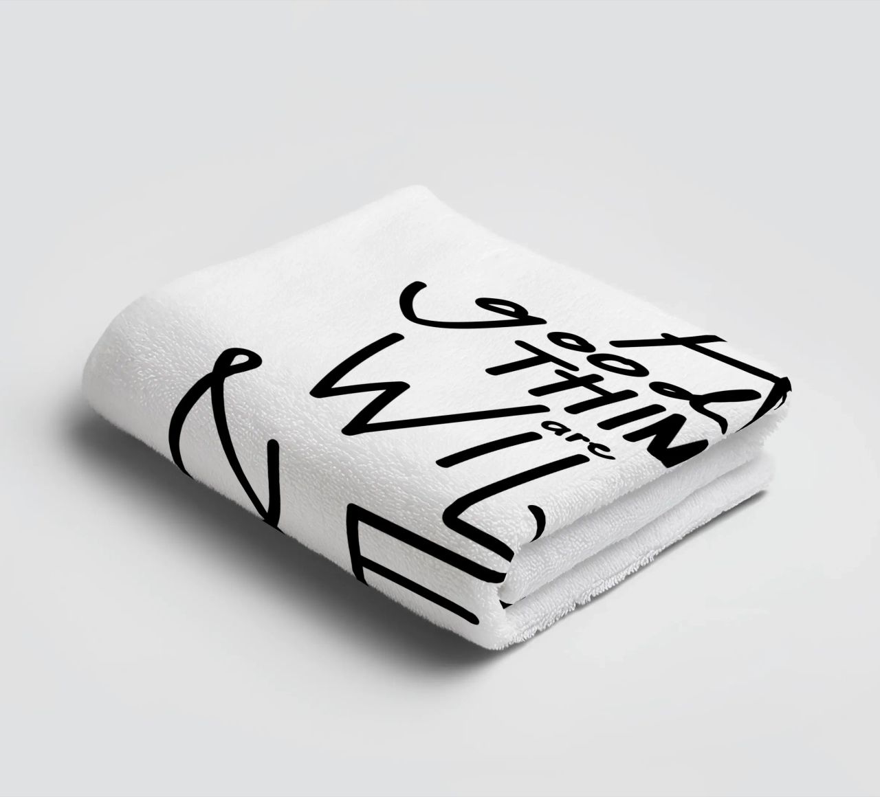 ALL GOOD THINGS ARE WILD AND FREE towel by Gabi_Schöffel_Illustration