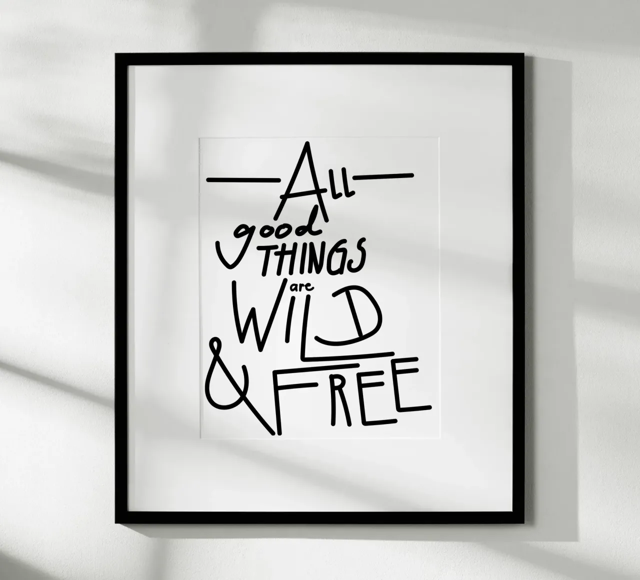 ALL GOOD THINGS ARE WILD AND FREE Hahnemühle von Gabi_Schöffel_Illustration