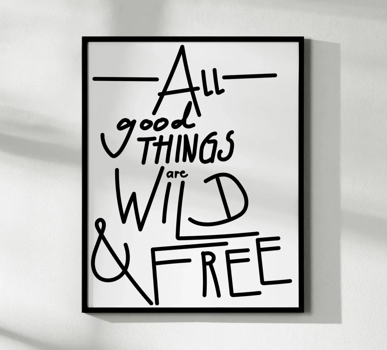 ALL GOOD THINGS ARE WILD AND FREE Hahnemühle von Gabi_Schöffel_Illustration